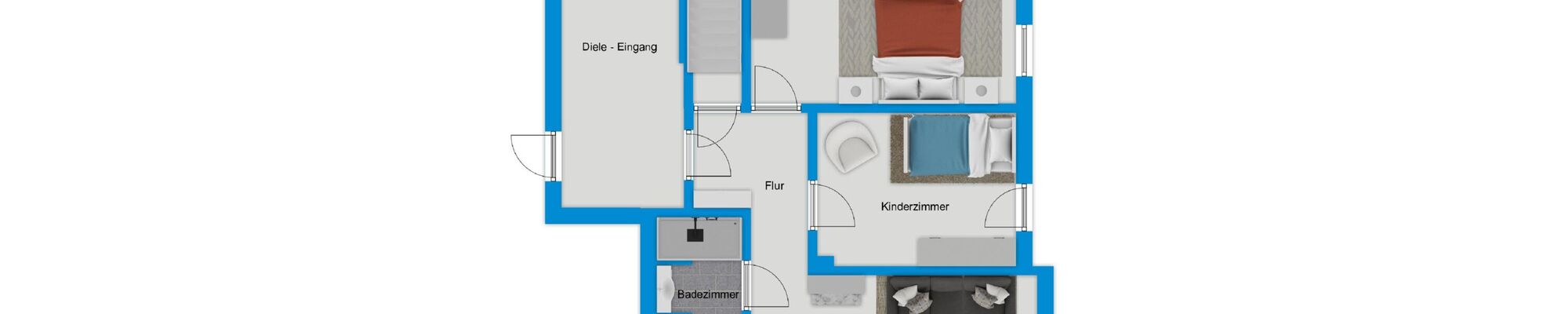 Grundriss Ferienwohnung Wellenflüstern, Zingst